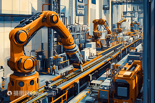 工廠里的機械臂